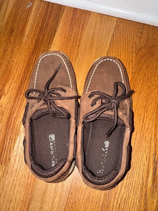 Sperry Brown Leather Moc Toe Boat Shoes - Picture 4 of 7